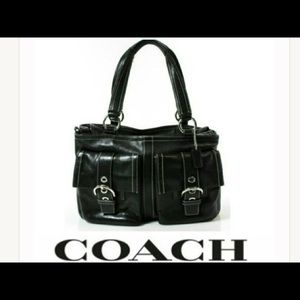 Coach black leather soho bag 8A09